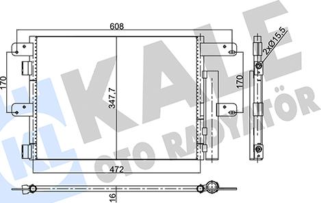 KALE OTO RADYATÖR 350340 - Конденсатор, кондиціонер autocars.com.ua