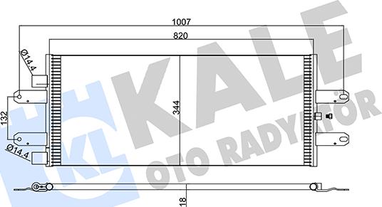 KALE OTO RADYATÖR 350395 - Конденсатор, кондиціонер autocars.com.ua