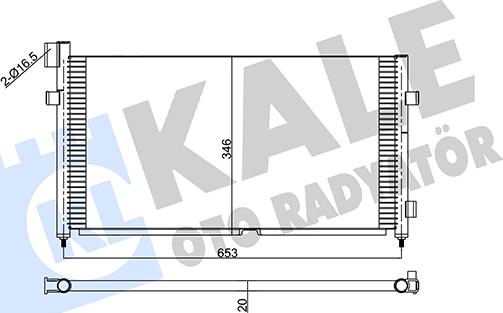 KALE OTO RADYATÖR 350405 - Конденсатор, кондиціонер autocars.com.ua