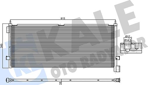 KALE OTO RADYATÖR 350410 - Конденсатор, кондиціонер autocars.com.ua