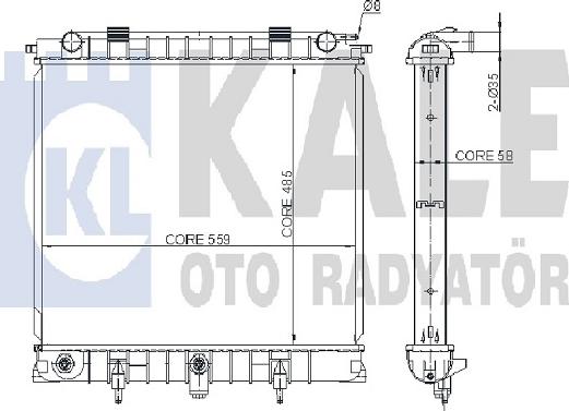 KALE OTO RADYATÖR 350500 - Радіатор, охолодження двигуна autocars.com.ua