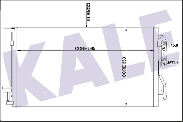 KALE OTO RADYATÖR 350530 - Конденсатор, кондиціонер autocars.com.ua