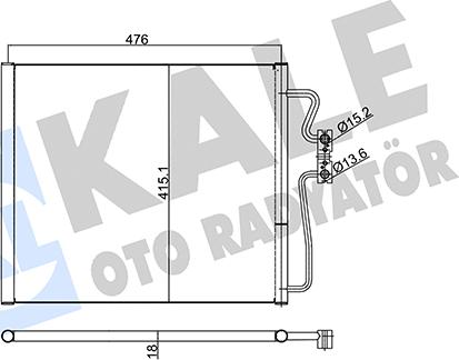 KALE OTO RADYATÖR 350535 - Конденсатор, кондиціонер autocars.com.ua