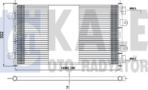 KALE OTO RADYATÖR 350565 - Конденсатор, кондиціонер autocars.com.ua