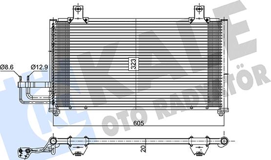 KALE OTO RADYATÖR 350625 - Конденсатор, кондиціонер autocars.com.ua