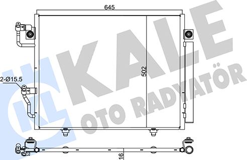 KALE OTO RADYATÖR 350630 - Конденсатор, кондиціонер autocars.com.ua