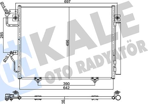 KALE OTO RADYATÖR 350635 - Конденсатор, кондиціонер autocars.com.ua