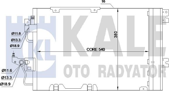 KALE OTO RADYATÖR 350650 - Конденсатор, кондиціонер autocars.com.ua