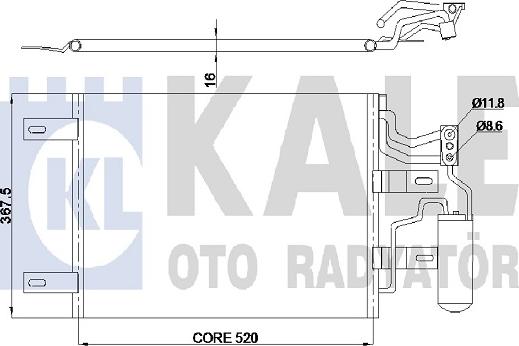 KALE OTO RADYATÖR 350655 - Радиатор кондиционера Opel Meriva - Vauxhall Meriva Mk I Condenser 350655 KALE autocars.com.ua