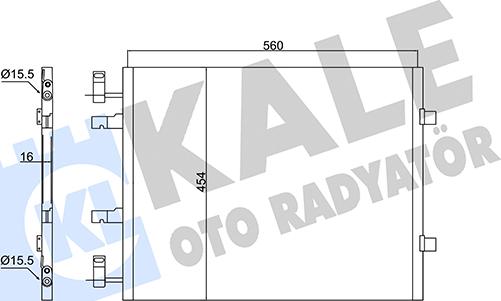 KALE OTO RADYATÖR 350670 - Конденсатор, кондиціонер autocars.com.ua