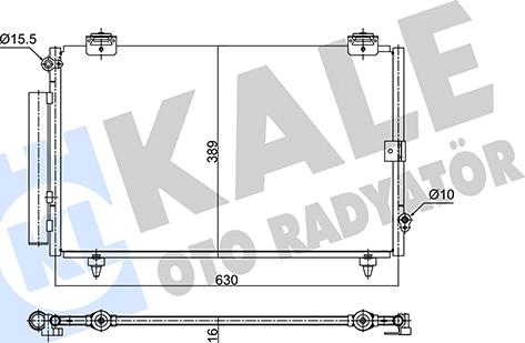 KALE OTO RADYATÖR 350685 - Конденсатор, кондиціонер autocars.com.ua