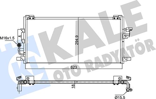 KALE OTO RADYATÖR 350695 - Конденсатор, кондиціонер autocars.com.ua