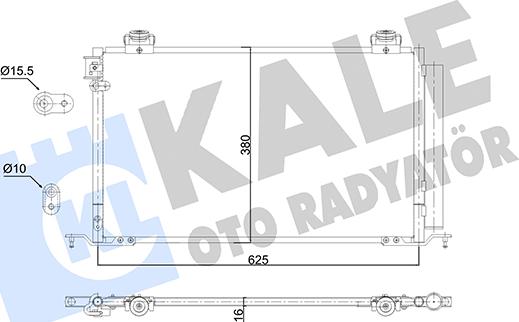 KALE OTO RADYATÖR 350705 - Конденсатор, кондиціонер autocars.com.ua