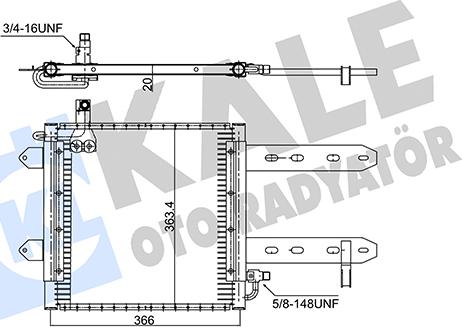 KALE OTO RADYATÖR 350710 - Конденсатор, кондиціонер autocars.com.ua