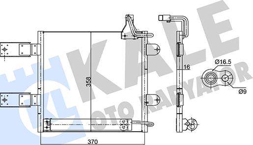 KALE OTO RADYATÖR 350715 - Конденсатор, кондиціонер autocars.com.ua