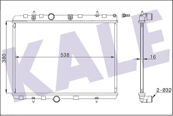 KALE OTO RADYATÖR 350745 - Радіатор, охолодження двигуна autocars.com.ua