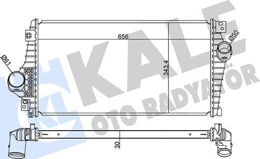 KALE OTO RADYATÖR 350875 - Интеркулер autocars.com.ua