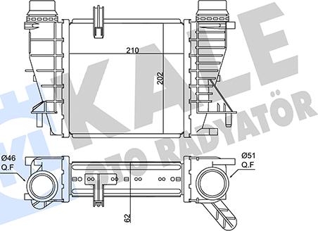 KALE OTO RADYATÖR 350880 - Интеркулер autocars.com.ua