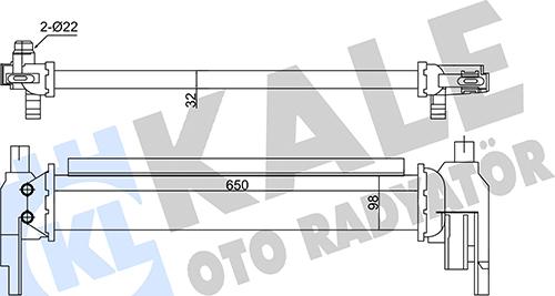 KALE OTO RADYATÖR 350940 - Низькотемпературний охолоджувач, інтеркулер autocars.com.ua