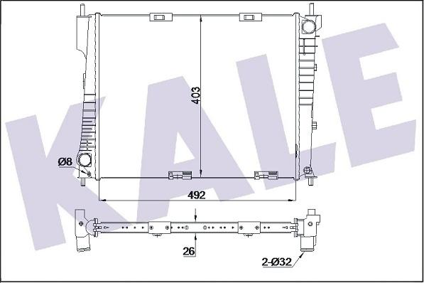 KALE OTO RADYATÖR 350990 - Радіатор, охолодження двигуна autocars.com.ua