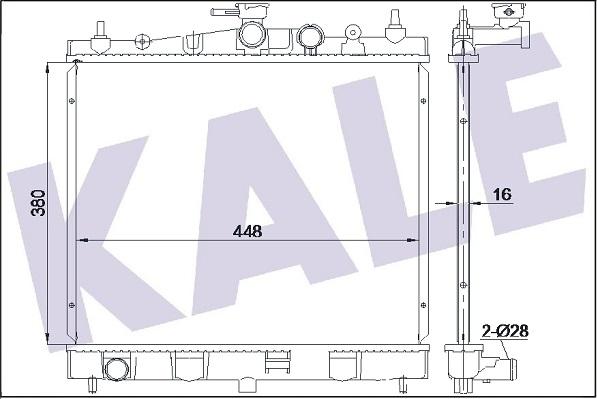 KALE OTO RADYATÖR 350995 - Радіатор, охолодження двигуна autocars.com.ua