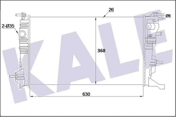 KALE OTO RADYATÖR 351030 - Радіатор, охолодження двигуна autocars.com.ua