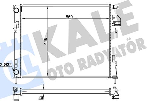 KALE OTO RADYATÖR 351035 - Радіатор, охолодження двигуна autocars.com.ua