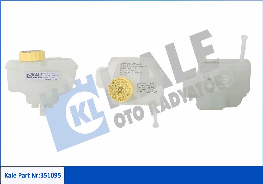 KALE OTO RADYATÖR 351095 - Компенсаційний бак, гідравлічного масла услітеля керма autocars.com.ua