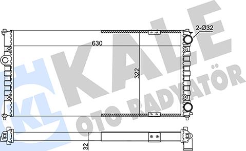 KALE OTO RADYATÖR 351230 - Радіатор, охолодження двигуна autocars.com.ua