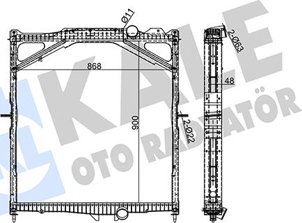 KALE OTO RADYATÖR 351415 - Радіатор, охолодження двигуна autocars.com.ua