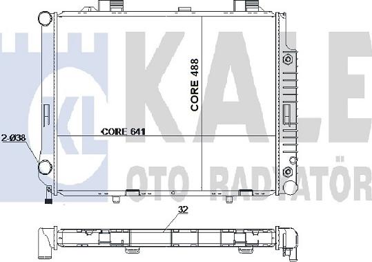 KALE OTO RADYATÖR 351600 - Радіатор, охолодження двигуна autocars.com.ua