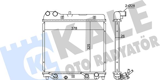 KALE OTO RADYATÖR 351680 - Радіатор, охолодження двигуна autocars.com.ua