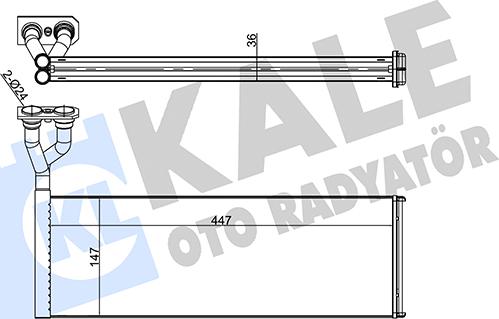 KALE OTO RADYATÖR 351705 - Теплообмінник, опалення салону autocars.com.ua