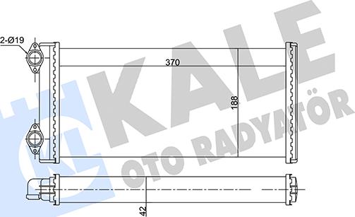 KALE OTO RADYATÖR 351710 - Теплообмінник, опалення салону autocars.com.ua