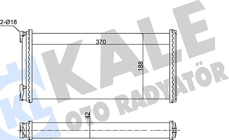 KALE OTO RADYATÖR 351740 - Теплообмінник, опалення салону autocars.com.ua