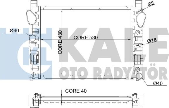 KALE OTO RADYATÖR 351800 - Радіатор, охолодження двигуна autocars.com.ua