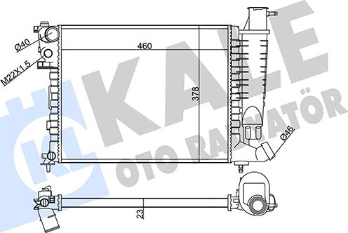 KALE OTO RADYATÖR 351815 - Радіатор, охолодження двигуна autocars.com.ua