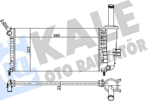 KALE OTO RADYATÖR 351855 - Радіатор, охолодження двигуна autocars.com.ua