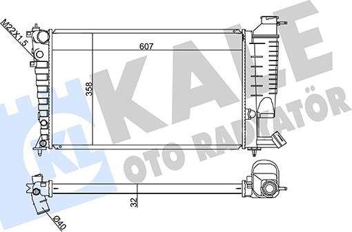 KALE OTO RADYATÖR 351875 - Радіатор, охолодження двигуна autocars.com.ua