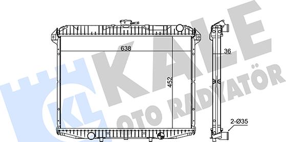 KALE OTO RADYATÖR 351890 - Радіатор, охолодження двигуна autocars.com.ua