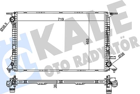 KALE OTO RADYATÖR 351985 - Радіатор, охолодження двигуна autocars.com.ua