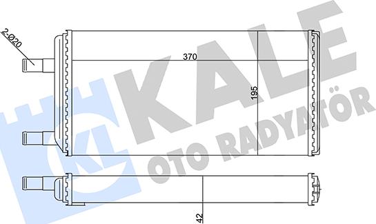 KALE OTO RADYATÖR 352010 - Теплообмінник, опалення салону autocars.com.ua