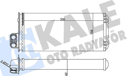 KALE OTO RADYATÖR 352015 - Теплообмінник, опалення салону autocars.com.ua