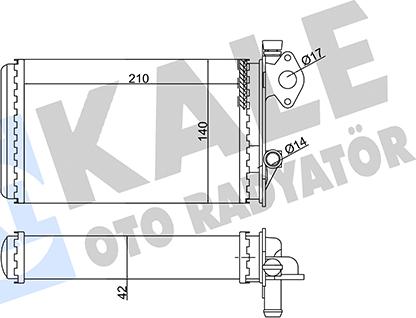 KALE OTO RADYATÖR 352035 - Теплообмінник, опалення салону autocars.com.ua