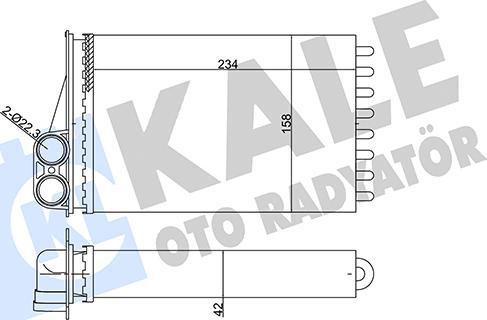 KALE OTO RADYATÖR 352055 - Теплообмінник, опалення салону autocars.com.ua