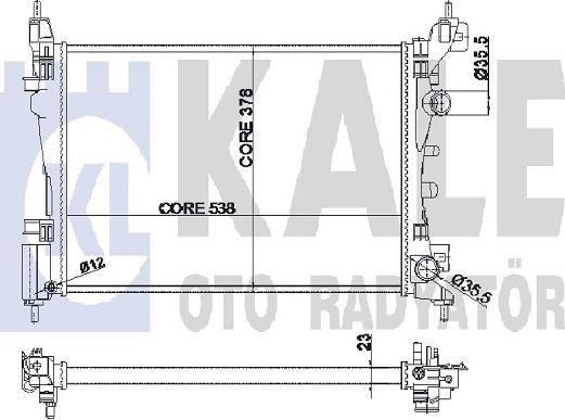 KALE OTO RADYATÖR 352100 - Радіатор, охолодження двигуна autocars.com.ua