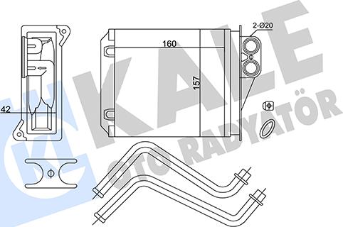 KALE OTO RADYATÖR 352175 - Теплообмінник, опалення салону autocars.com.ua