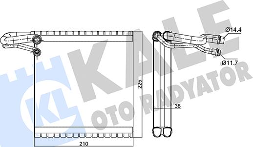 KALE OTO RADYATÖR 352240 - Випарник, кондиціонер autocars.com.ua