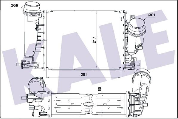 KALE OTO RADYATÖR 352250 - Интеркулер autocars.com.ua