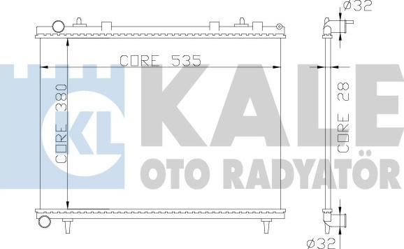 KALE OTO RADYATÖR 352400 - Радіатор, охолодження двигуна autocars.com.ua